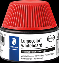 488 51-2 Refill station, Lumocolor whiteboard marker 351/351 B, red