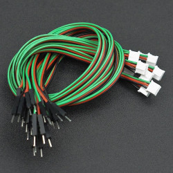 Gravity: Digital 3-pin PH2.0 to Male Jumper Cables (30cm, 10-Pack)