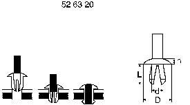PB Fastener 301-1283-000 Nit rozprężny Średnica otworu 5.4 mm Tworzywo sztuczne naturalny 1 szt.