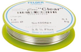 Solder, lead-free, SAC (Sn96.5Ag3.0Cu0.5), Ø 1 mm, 100 g, 52761010