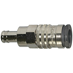Quick-release coupling, L 79.7 mm, 35 bar, steel/brass, for hose, 107448