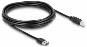 Delock Kabel USB USB 2.0 Złącze męskie USB-A, Złącze męskie USB-B 5.00 m czarny styki pozłacane 85553