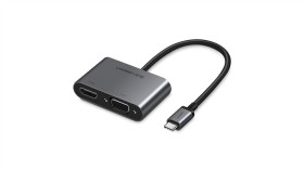 Adapter Ugreen Cm162 50505 Usb-C - Hdmi / Vga / Usb-A 3.0 / Usb-C Pd - Szary