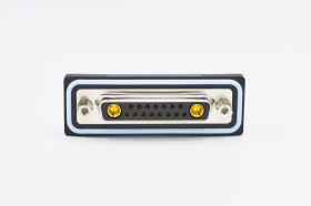 Złącze D-Sub lutowane 25-pinowe Żeński Proste Montaż na płytce drukowanej raster 2.77mm