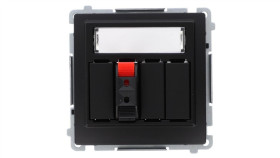 Simon Basic Gniazdo Głośnikowe 1-Krotne Z Polem Opis. (Moduł) Przekrój...