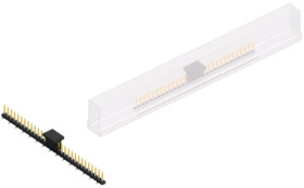 Pin header, 30 pole, pitch 2 mm, angled, black, SLY7SMD04530SBSM