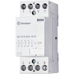 Finder 22.32.0.230.4520 contactor 1 maker 1 breaker 230V AC/DC 25A 1pc