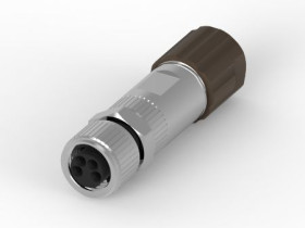 Złącze DIN 4 -pinowe Żeński Montaż na kablu M8 60 V