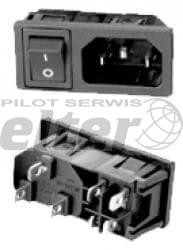 Komputerowe złącze zas. męskie z wyłącznikiem