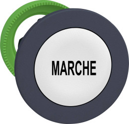 Schneider Electric ZB5FA142 ZB5FA142 Element czołowy dla przycisku płaski, resetowalny (Ø) 30.5 mm Marche ciemnoszary, b