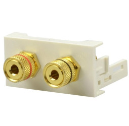 Moduł 1M 22,5x45 2x BANAN biały Mediabox NEKU