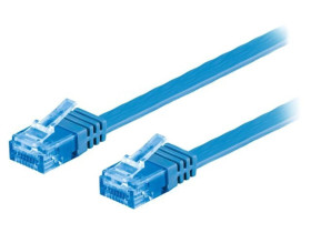 F.U/UTP6A-CU-050BL Patch cord U/UTP 6a linka Cu PVC niebieski 5m 32AWG