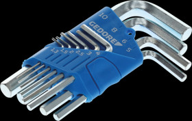 H 42-10 Hexagon Allen key set in holder 10 pcs 1.3-10 mm