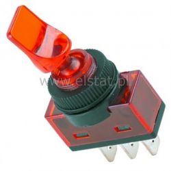 Przeł. hebel. samoch. podśw. 12V ( gałka kwadrat