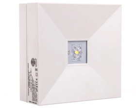 Oprawa awaryjna LOVATO II LED 2W (opt. universal) 240lm 1h jednozadaniowa biała LV2U/2W/C/1/SE/X/WH