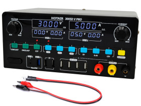 Zasilacz Laboratoryjny HOTAIR 3005D-V PRO 30V 5A 8xUSB 3xPamięć