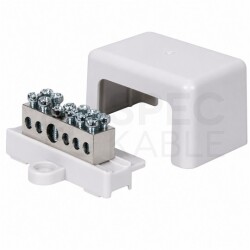 Szyna wyrównująca potencjał (1x25mm2 + 5x6mm2) łączeniowa dwurzędowa w szarej obudowie ADELID
