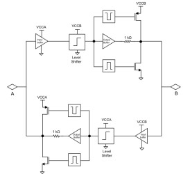 Six-bit, dual-supply high-speed bidirectional voltage-level translator