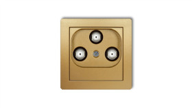 Deco Gniazdo Multimedialne 3F Data (Vectra) Złoty 29Dgmv