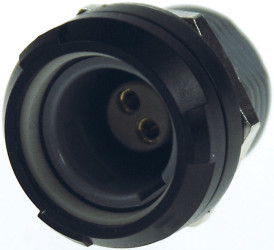 Złącze wielostykowe przemysłowe 2-pinowe, panelowe Gniazdo LEMO