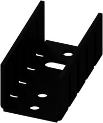 Extruded heatsink, (L x W x H) 35 x 18.5 x 15 mm, 15 K/W, black anodized, 10037014