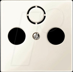 296744 Central plate for aerial sockets - System M, white, glossy