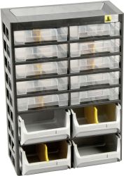 Allit 458140 Szafka z pudełkami VarioPlus Basic D 21 (S x W x G) 305 x 435 x 170 mm czarny, szary, żółty 1 szt.