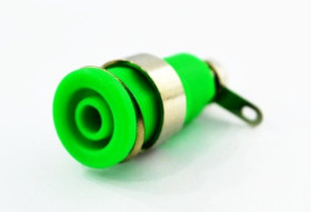 24.304.4 gniazdo bananowe bezpieczne zielone 4mm, 32A / 1000V