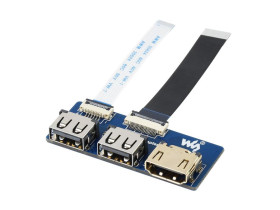 Waveshare USB HDMI Adapter for CM4-IO-BASE, Adapting FFC Connector To Standard Connector