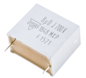 Kondensator foliowy 8μF 700V dc Vishay Polipropylenowe rozstaw: 27.5mm THT ±5