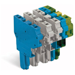 WAGO 769-504 2-conductor Base Module with End Plate Codable 1-pole Grey