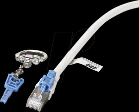 K5539WS.2 Patch cable Cat.6a, S/FTP, 2 m, white, lockable
