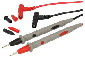 Przewody pomiarowe; MTL-; do miernika; 2mm; kątowy; bezpieczny; 1,1m; PVC; 1,2mm2; czarny i czerwony; 20A; 600V; mosiądz niklowa