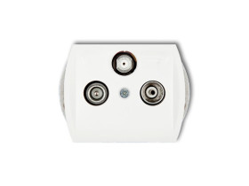 TREND Gniazdo antenowe RTV-SAT przelotowe 10dB biały GSP KARLIK