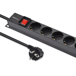 Qoltec Aluminiowa Listwa zasilająca PDU do RACK 16A 16 x SCHUKO Pionowa 1.8m