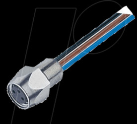 11291 M8 built-in connector, 3-pin, front mounting