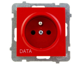 AS Gniazdo pojedyncze z/u DATA czerwone GP-1GZD/m/00