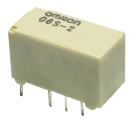 Przekaźnik sygnału, 9V dc, 2 A, DPDT, 2-polowy, montaż PCB, Omron G6S