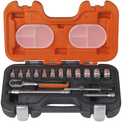 Bahco S160 Socket Set 16-Piece 1/4in Drive 4-13mm