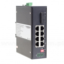 Switch przemysłowy zarządzalny 8x 100/1G RJ-45 PoE, 2x 1G SFP (Wave Industrial WO-IS-M2GF8GT-8POE-M)