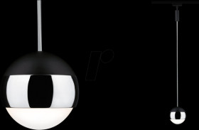 96808 URail LED pendant light Capsule II, 400 lm, 6.3 W, 2700 K, black
