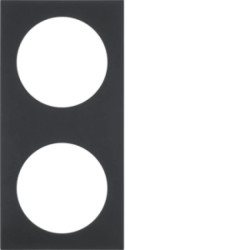 Integro Ramka podwójna granit czarny jedwabny mat lakierowany 919762545