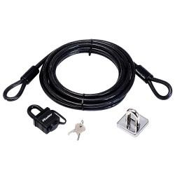 Master Lock 8271EURDAT Garden Security Kit with Lock Anchor &amp; Cable 4.5m