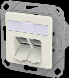 130E381102-I E-DAT Modul Cat.6a LSA++ 2 Port UPk pure white