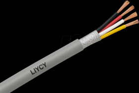 Control cable, 5 x0.25 mm², shielded, 100-m coil