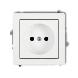 DECO Gniazdo pojedyncze b/u 2P biały DGP-1p