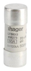 Hager LF580G LF580G Bezpiecznik (Ø x D) 22 mm x 58 mm Zawartość 10 szt.