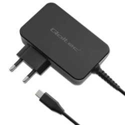 Qoltec Ładowarka GaN POWER PRO 1xUSB-C 100W 5-20V 3-5A Laptop Smartfon Czarna