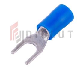 KWB4S/6,4 Końcówka widełkowa izol. M4 100szt