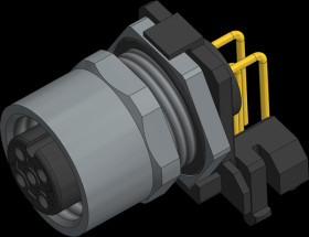 43-01198 SAL M 12, 5-pin, socket, angled